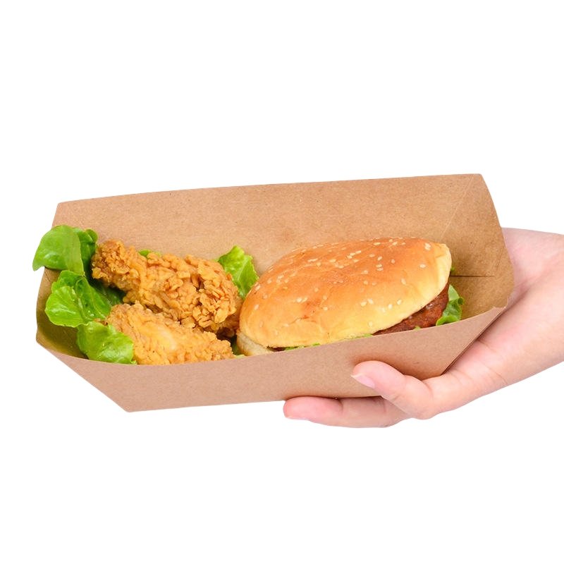 Boat Shape Food Paper Tray (6)